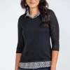 Tee-shirt 2-en-1 col chemise -
