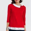 Tee-shirt 2-en-1 col chemise -