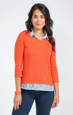 Tee-shirt 2-en-1 col imprimé -