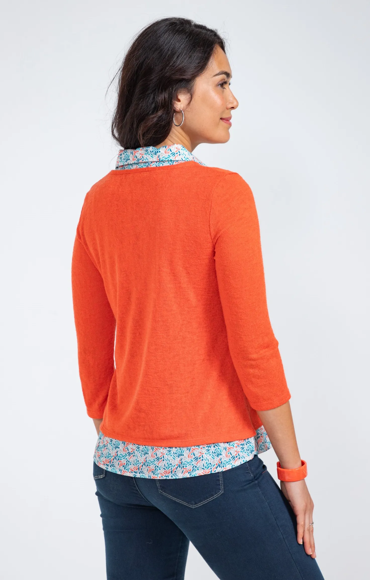 Tee-shirt 2-en-1 col imprimé -