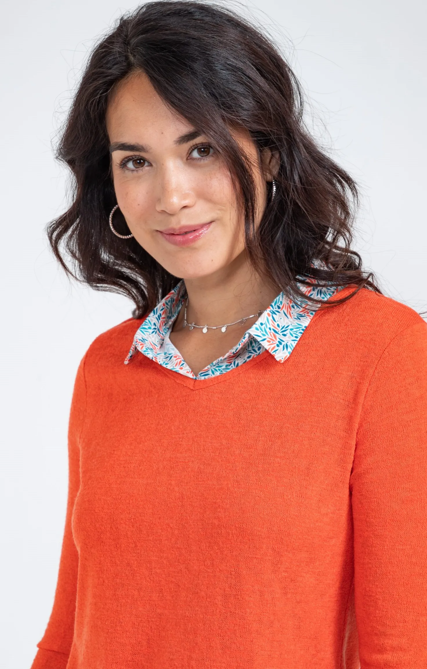 Tee-shirt 2-en-1 col imprimé -