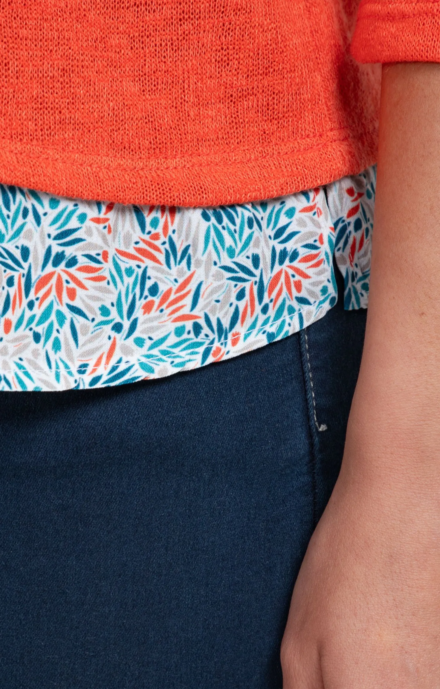 Tee-shirt 2-en-1 col imprimé -