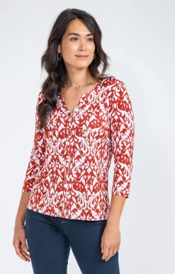 Tee-shirt hiver imprimé arabesque -
