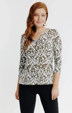 Tee-shirt hiver imprimé arabesque -