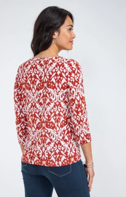 Tee-shirt hiver imprimé arabesque -