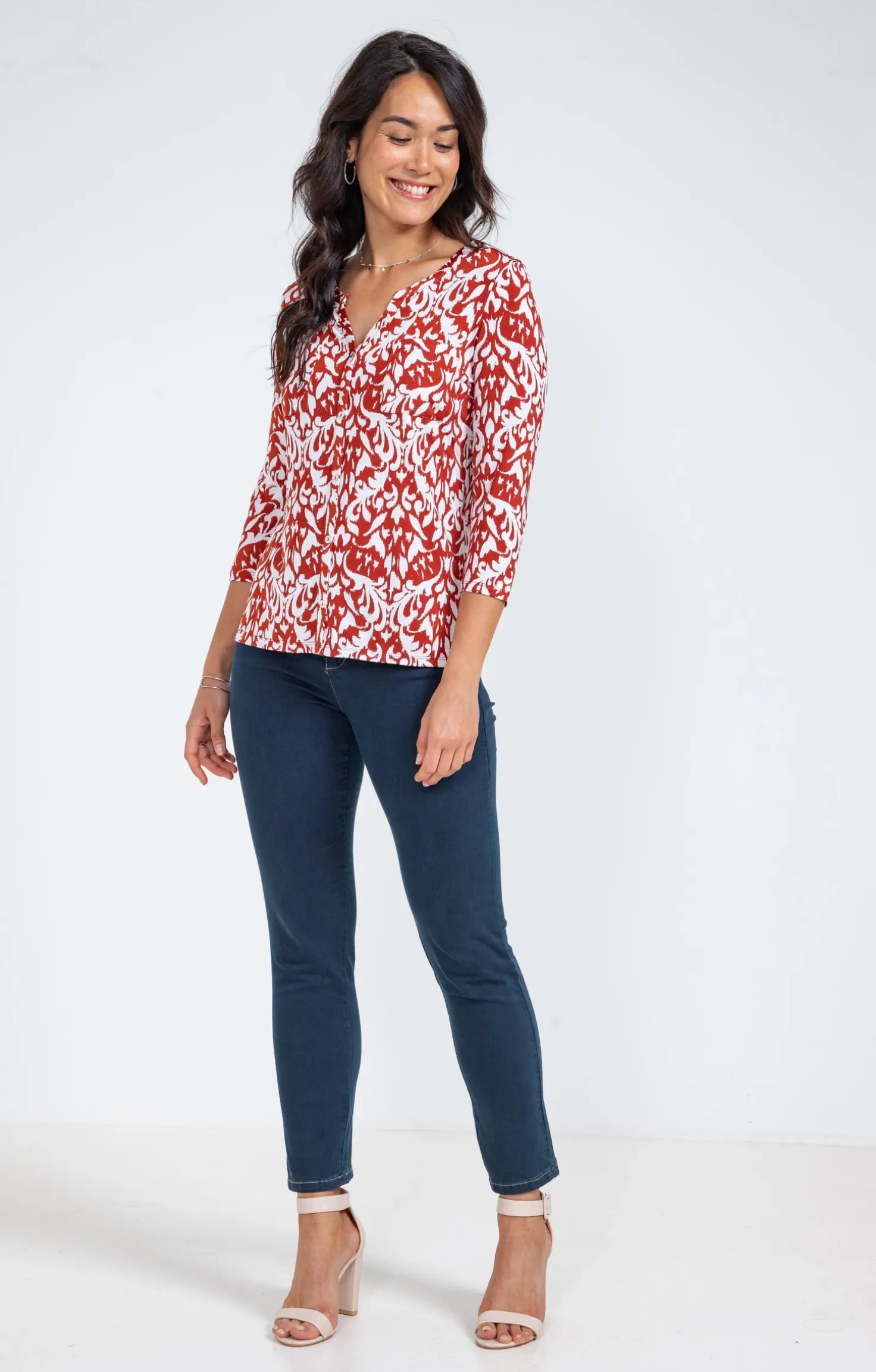 Tee-shirt hiver imprimé arabesque -