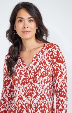 Tee-shirt hiver imprimé arabesque -