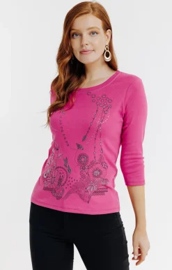 Tee-shirt imprimé placé -