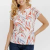 Tee-shirt manches courtes col chemise -