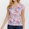 Tee-shirt manches courtes col mao -