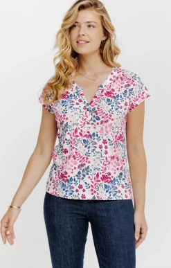 Tee-shirt manches courtes col mao -