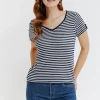 Tee-shirt manches courtes rayures -