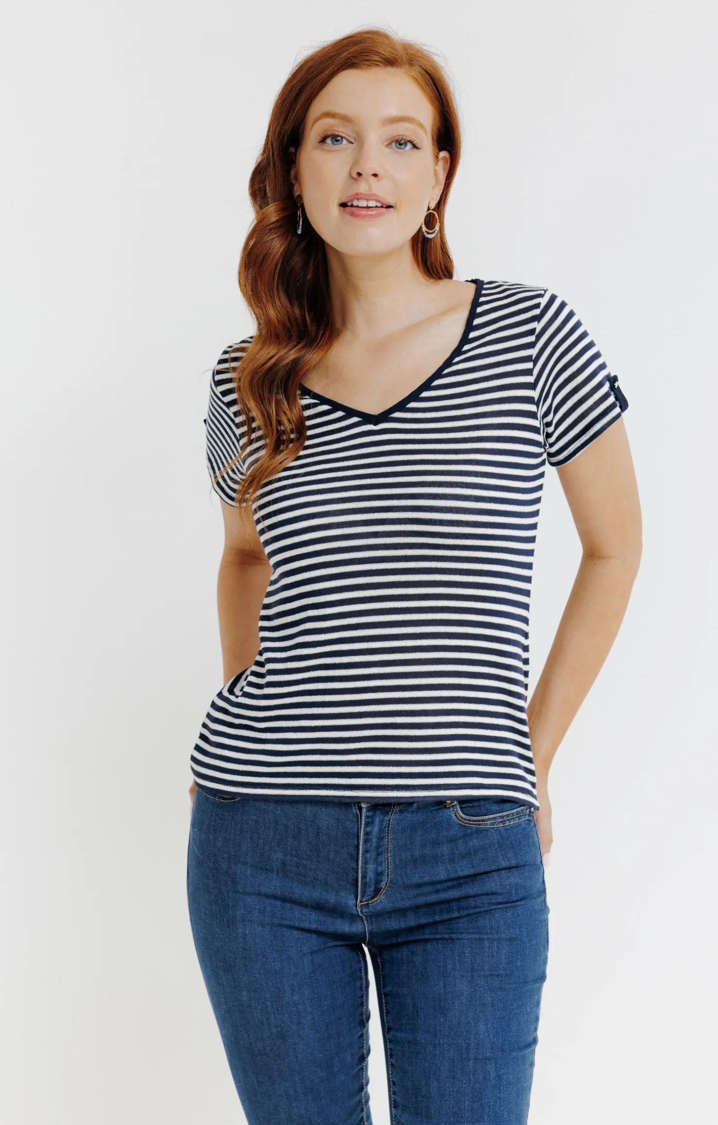 Tee-shirt manches courtes rayures -