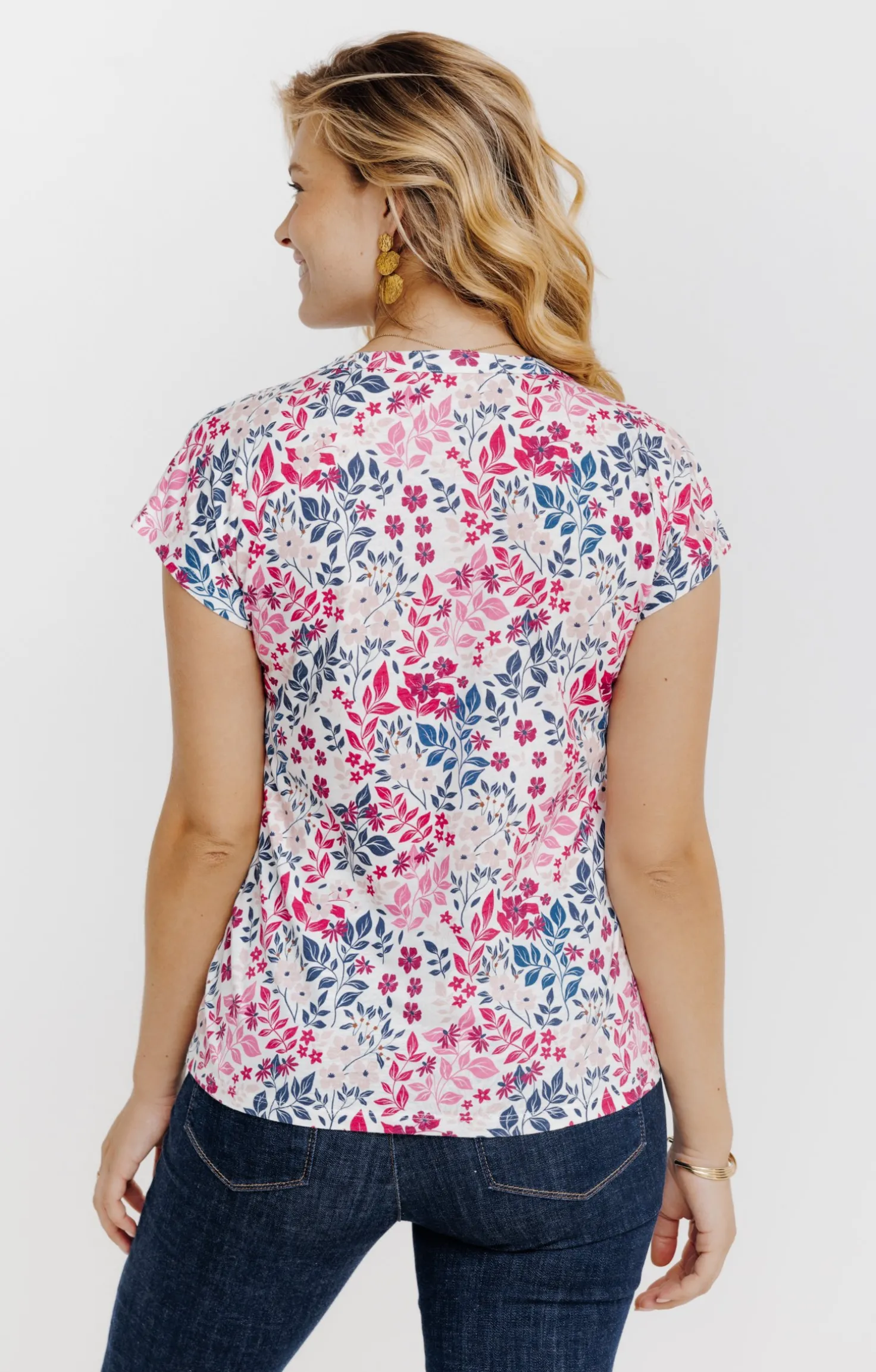 Tee-shirt manches courtes col mao -