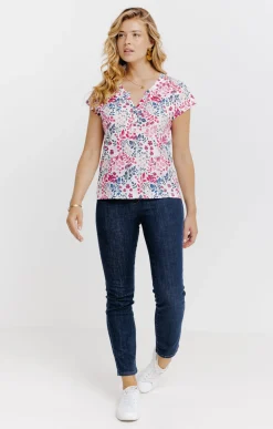 Tee-shirt manches courtes col mao -