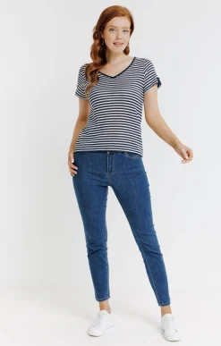 Tee-shirt manches courtes rayures -