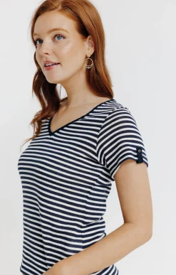 Tee-shirt manches courtes rayures -