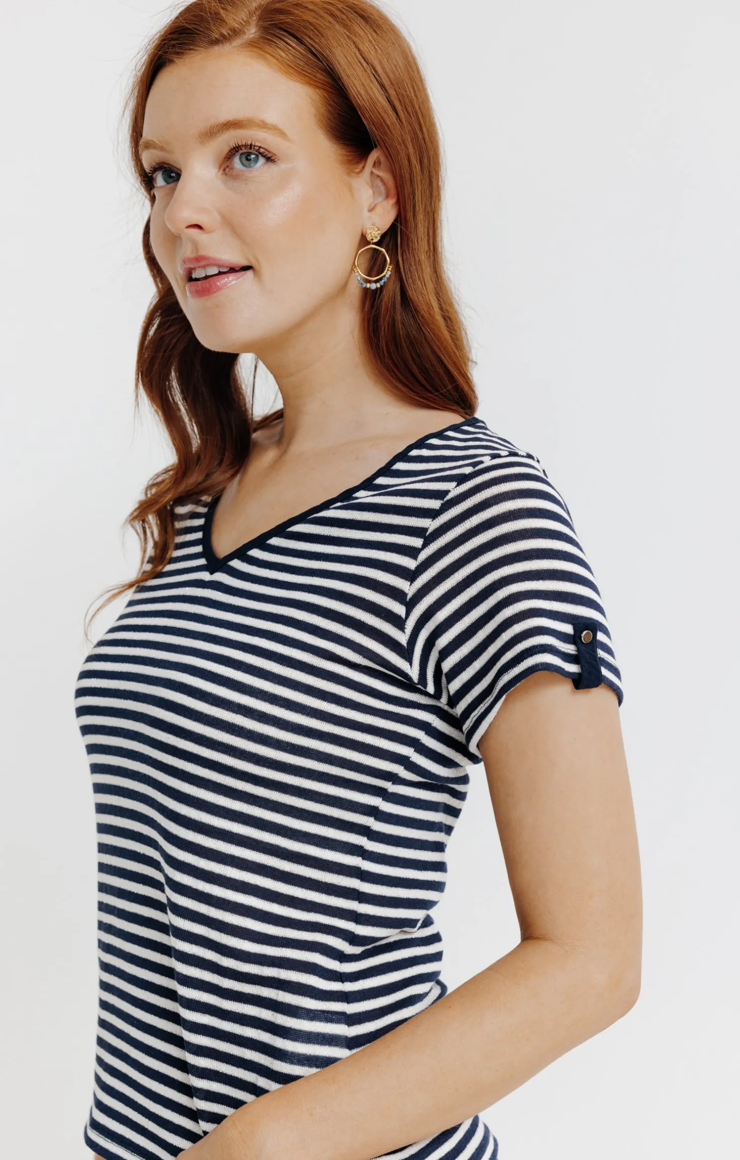 Tee-shirt manches courtes rayures -