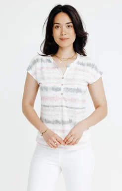 Tee-shirt rayure tie and dye -