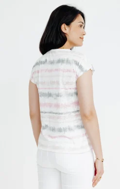 Tee-shirt rayure tie and dye -