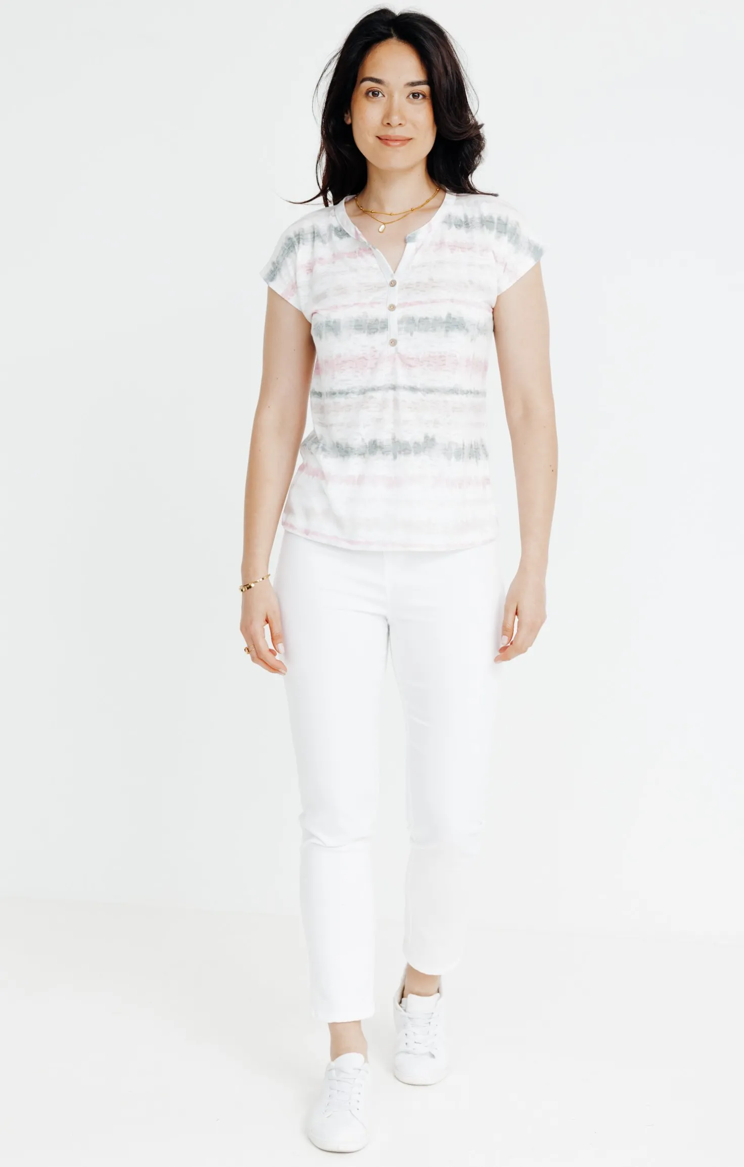 Tee-shirt rayure tie and dye -