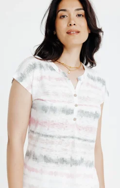 Tee-shirt rayure tie and dye -