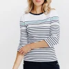 Tee-shirt rayures col bateau -
