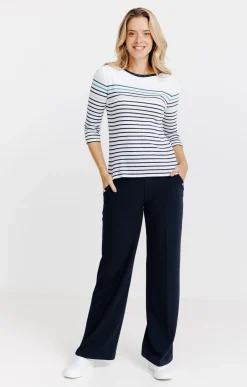 Tee-shirt rayures col bateau -
