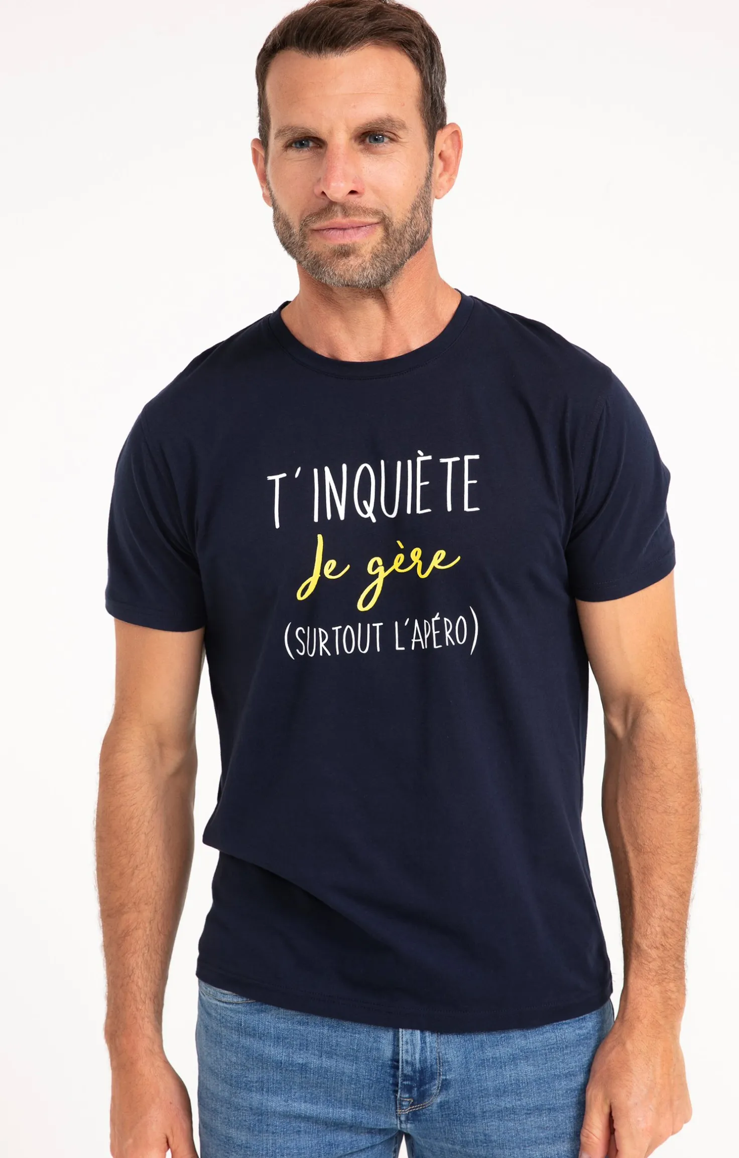 Tee-shirt t'inquiète je gère -