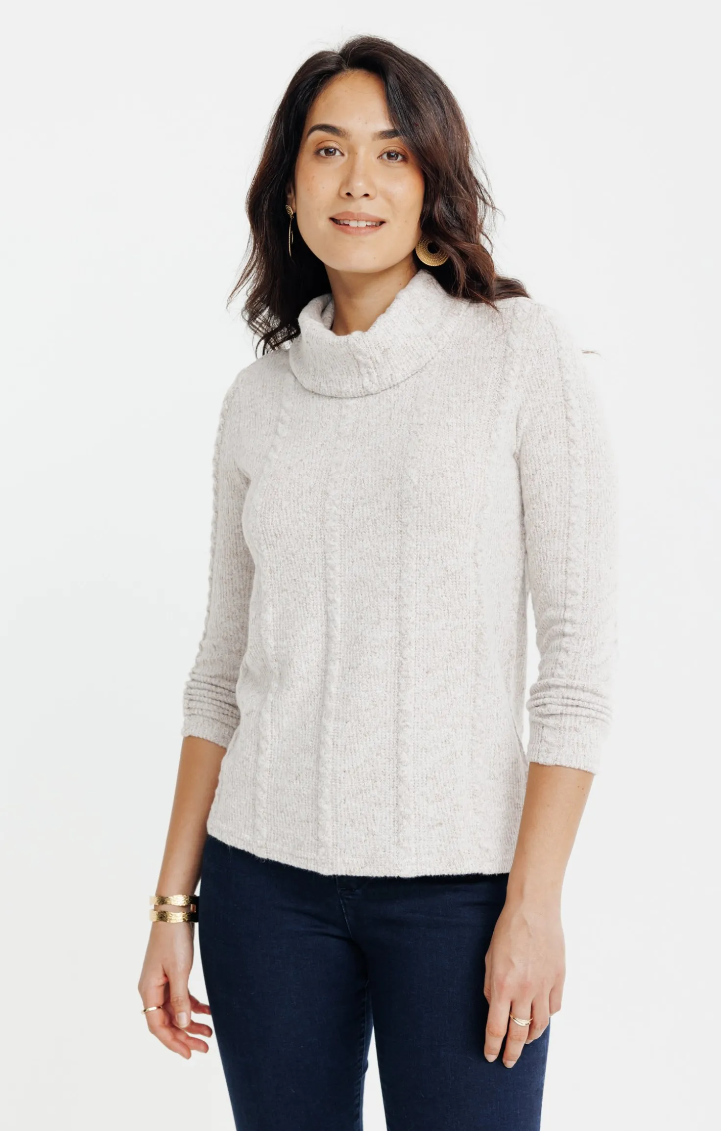 Tee-shirt uni col boule -