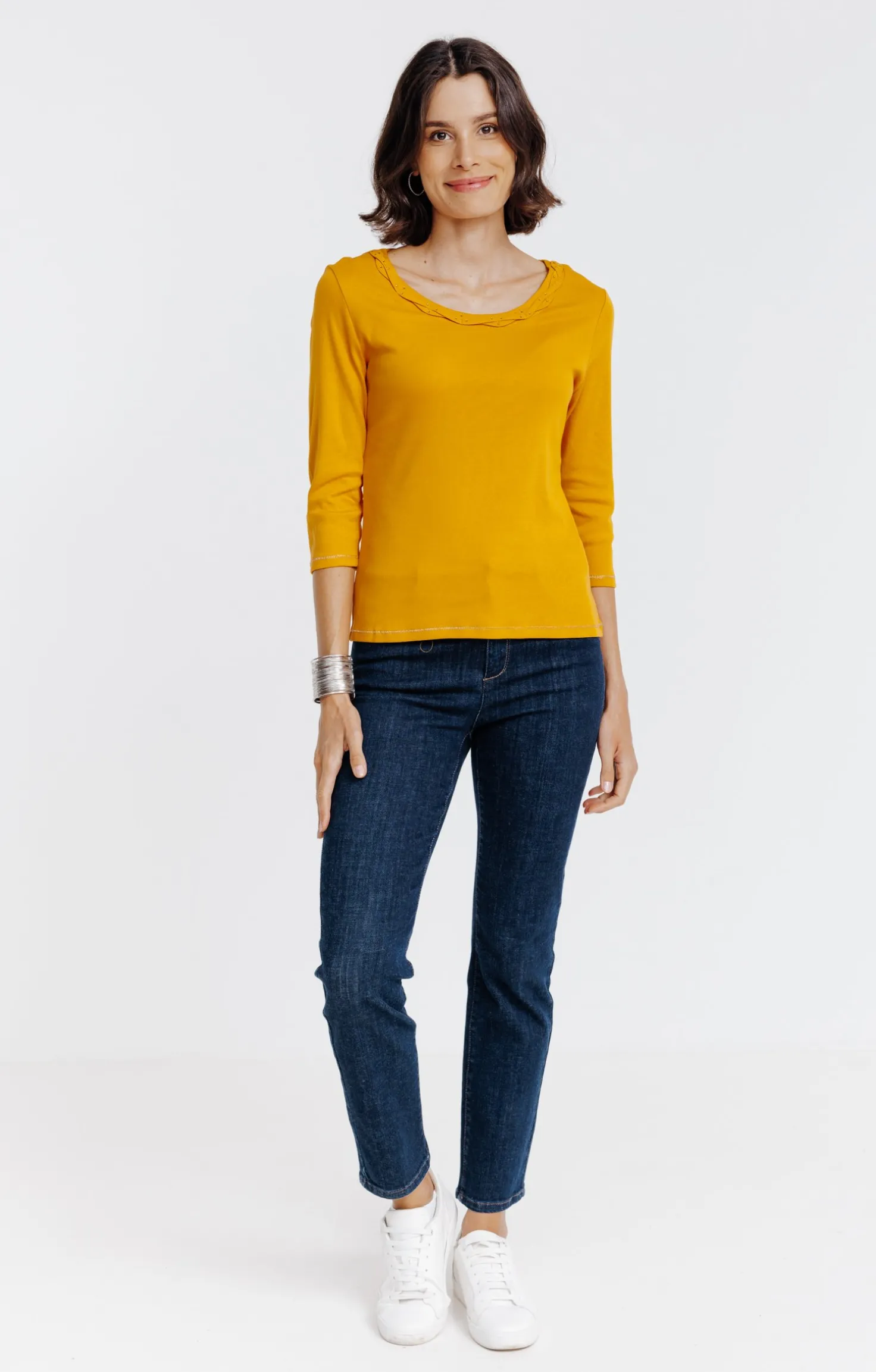 Tee-shirt uni col rond -