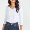 Tee-shirt uni col V -