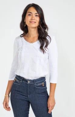 Tee-shirt uni col V -
