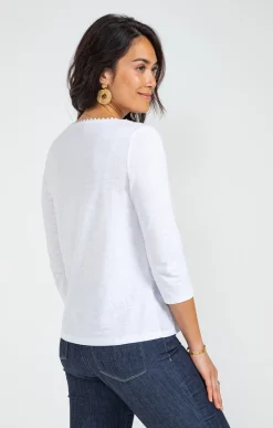 Tee-shirt uni col V -