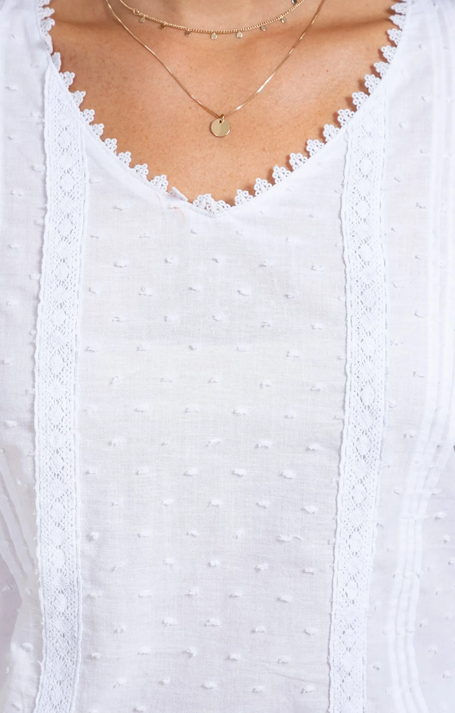 Tee-shirt uni col V -