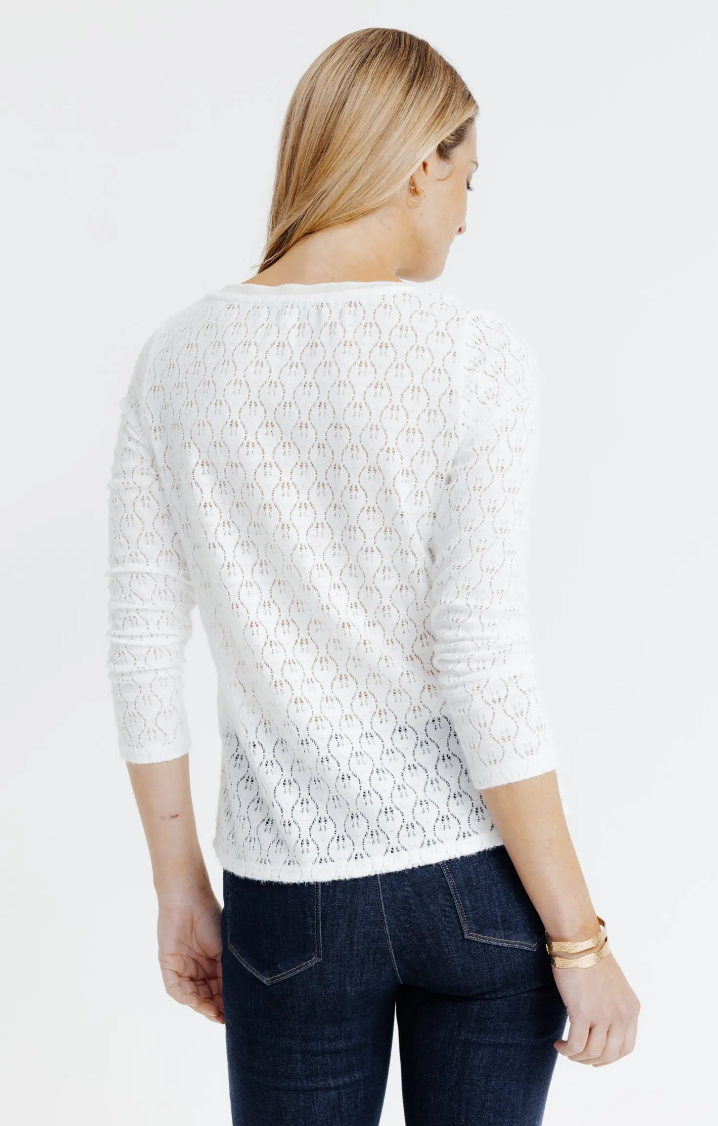 Tee-shirt uni dentelle -