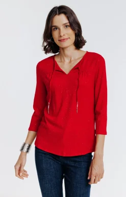Tee-shirt uni manches 3/4 -