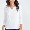 Tee-shirt uni manches 3/4 -