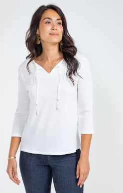Tee-shirt uni manches 3/4 -