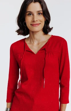 Tee-shirt uni manches 3/4 -