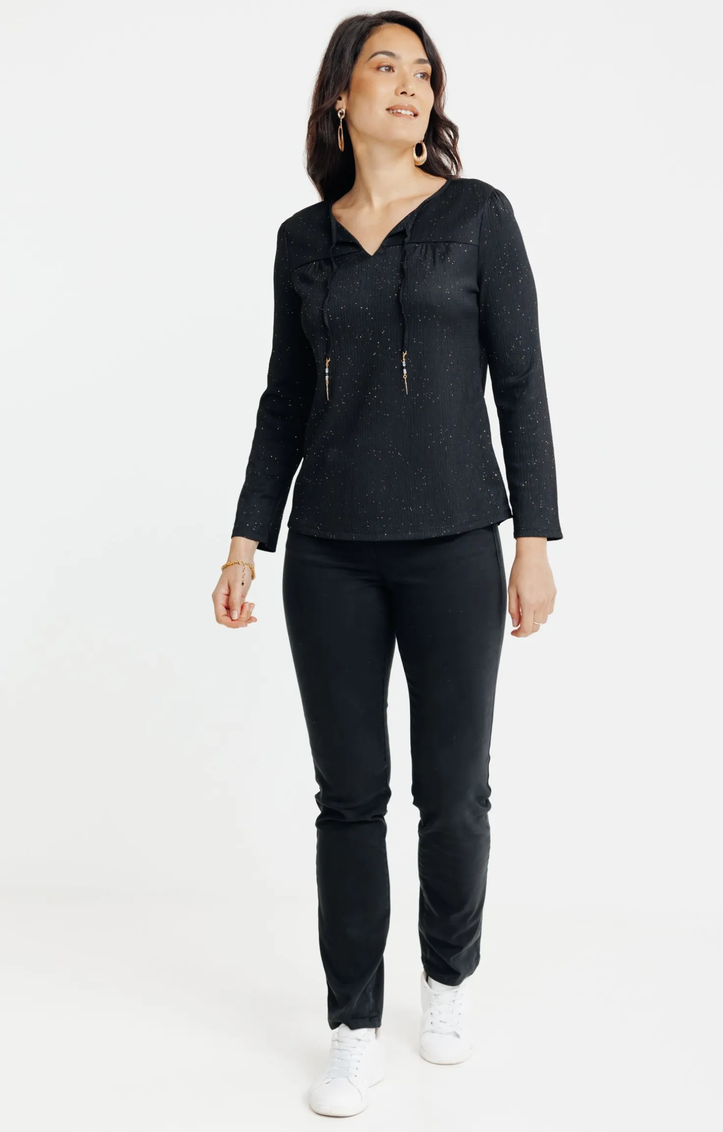 Tee-shirt uni manches longues -