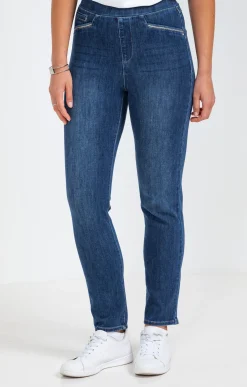 Tregging en denim bi-stretch -