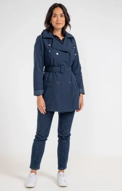 Trench avec double patte de boutonnage -