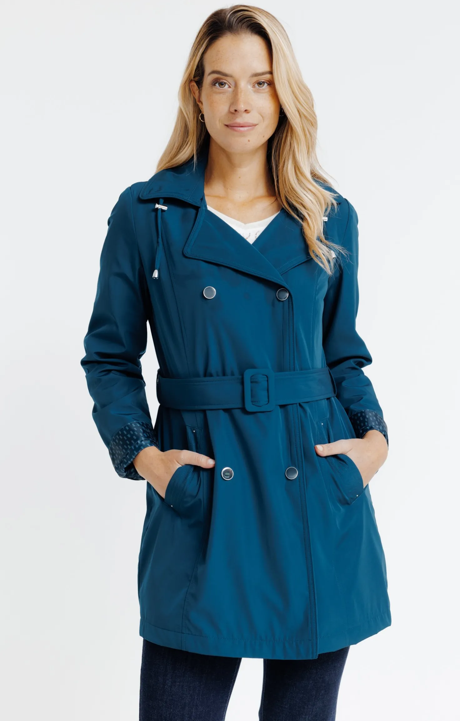 Trench avec double patte de boutonnage -