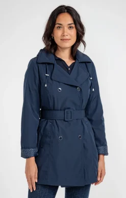 Trench avec double patte de boutonnage -