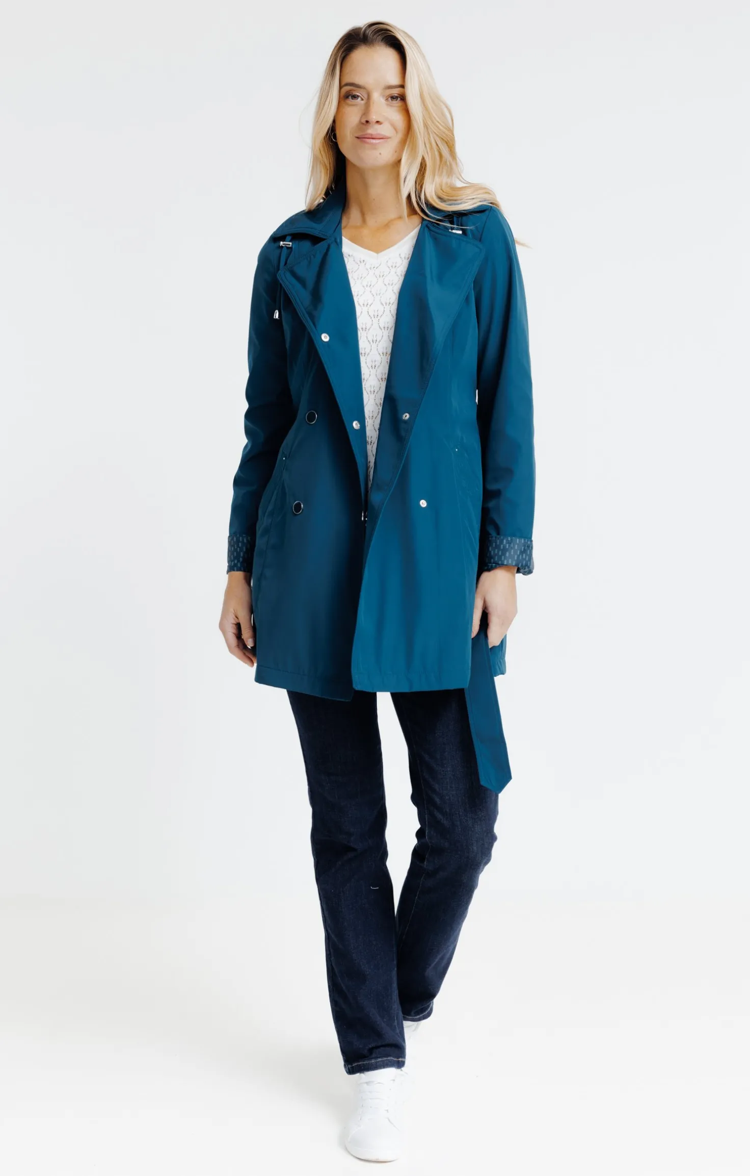 Trench avec double patte de boutonnage -