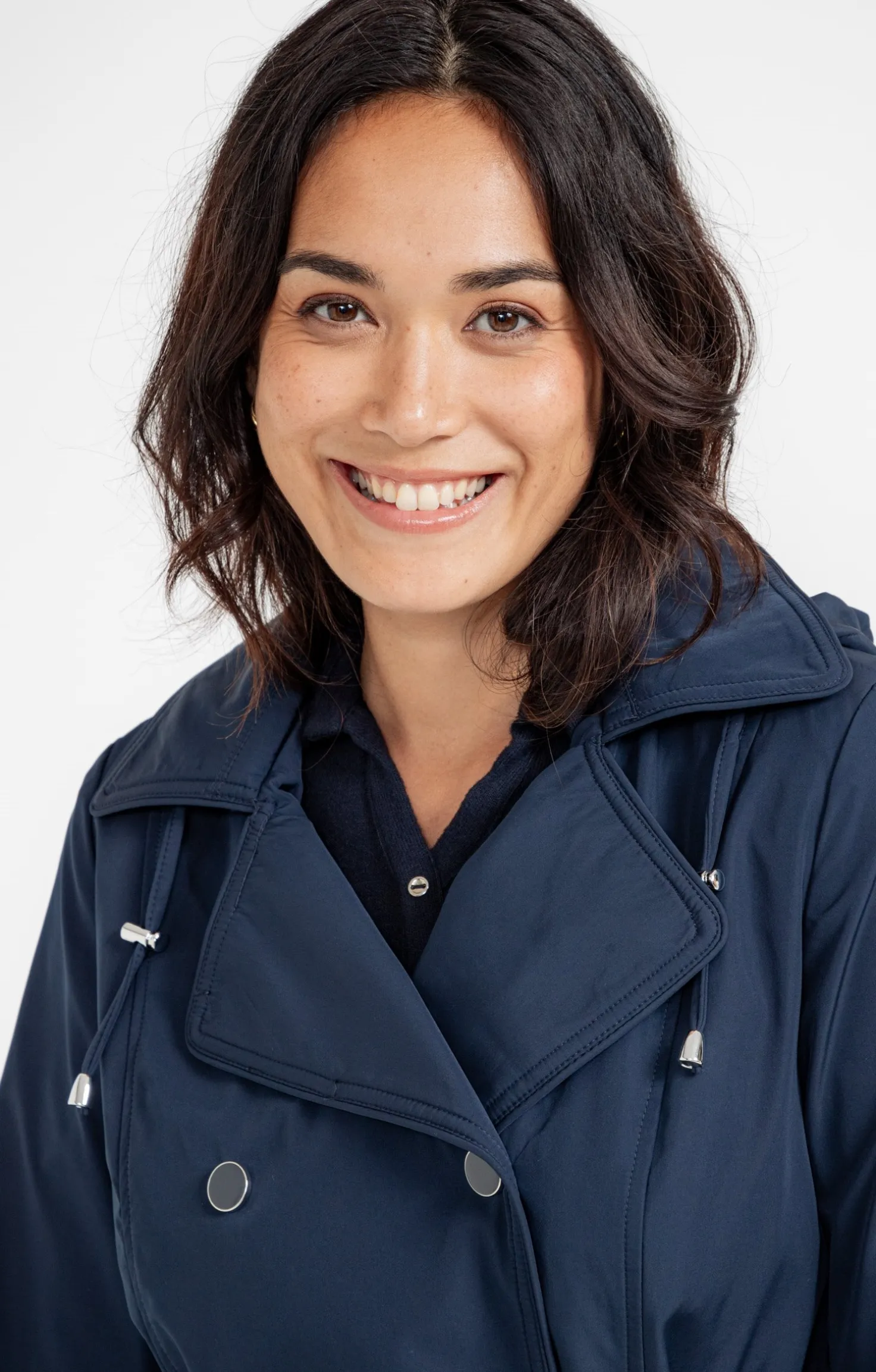Trench avec double patte de boutonnage -