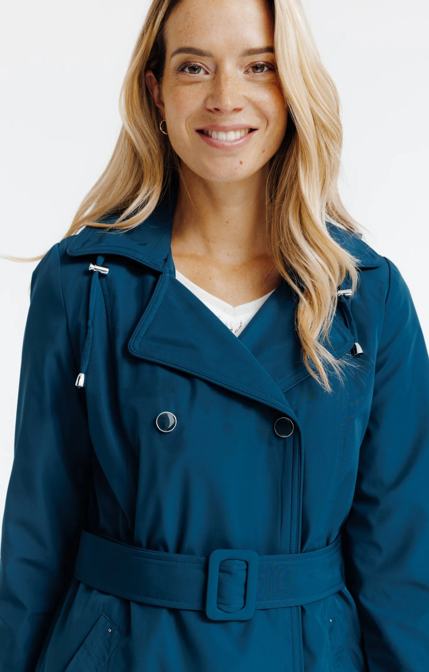 Trench avec double patte de boutonnage -