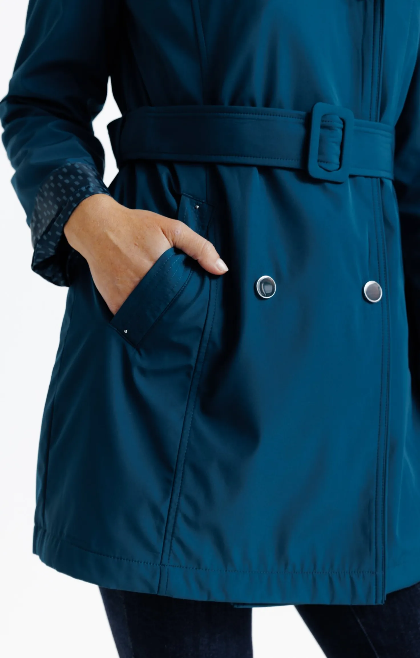 Trench avec double patte de boutonnage -
