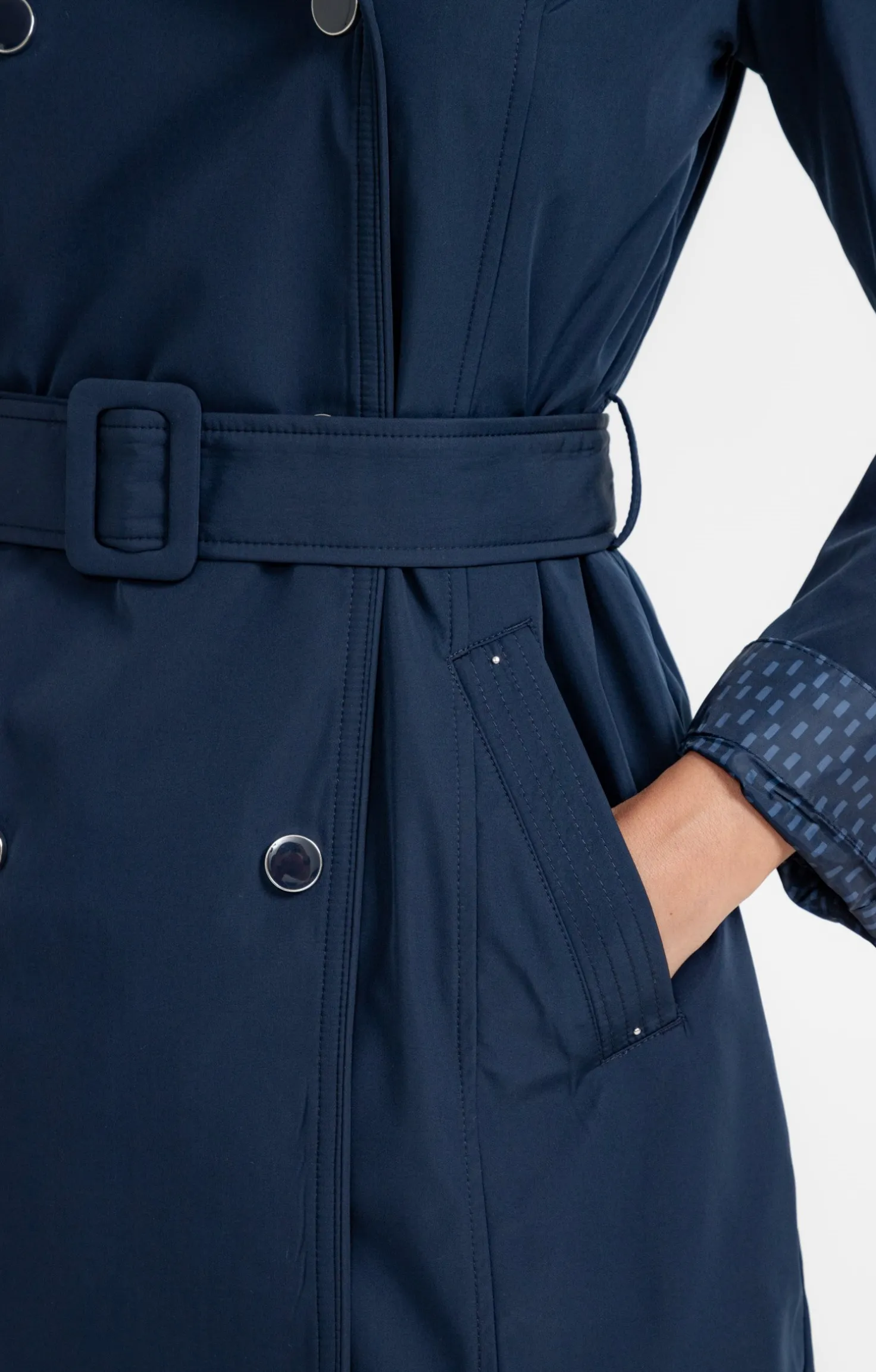 Trench avec double patte de boutonnage -